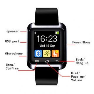 LOOQ Bluetooth Smart Watch LW 601 B1   Black   TVs & Electronics