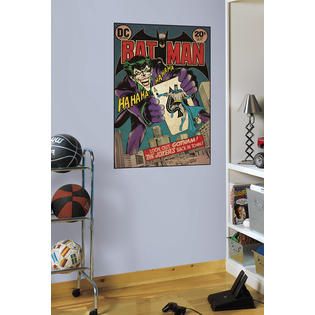 RoomMates Batman/Joker Issue Peel & Stick Comic Book Cover   Home