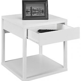 Dorel Home Furnishings End Table With Drawers White   Home   Furniture