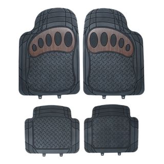 FH Group Black Rubber Liners Full Set Auto Floor Mats