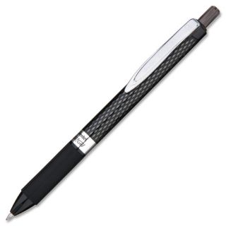 Pentel of America, Ltd. Gel Pen, Refillable, Medium, Black Ink/Barrel