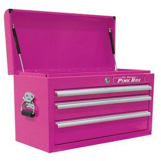 The Original Pink Box  26 3 Drawer Top Chest, Pink