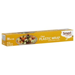 Smart Sense  Plastic Wrap, Clear, 200 sq ft, 1 roll
