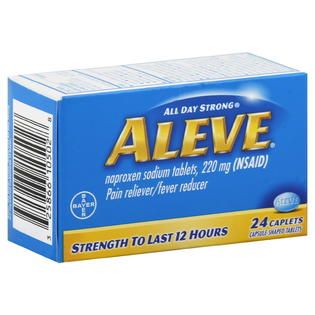 Aleve Pain Reliever/Fever Reducer, 220 mg, Caplets, 24 caplets