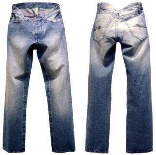 MO7 Mens Dark Indigo Straight Leg Fashion Jeans