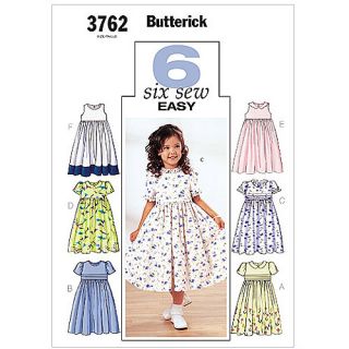 Butterick Pattern Childrens' and Girls' Dress, (2, 3, 4, 5)