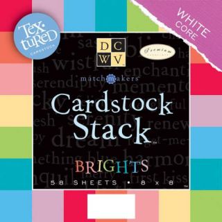 Textured Brights Cardstock Stack 8"X8" 2 Each Of 29 Colors (58 Sheets/Pad)