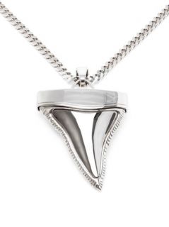 Givenchy Mini Silver tone Shark Tooth Necklace