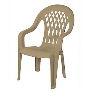 Gracious Living Lattice High Back Chair  Sandstone   Outdoor Living