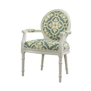 Powell White and Teal Ghost Chair   Home   Furniture   Living Room