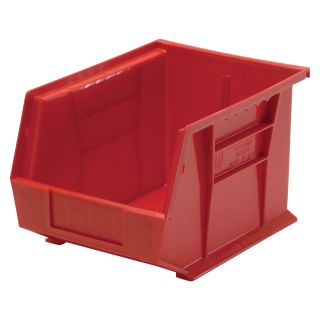 Quantum Storage Heavy Duty Stacking Bins — 10 3/4in. x 8 3/4in. x 7in. Size, Carton of 6  Ultra Stack   Hang Bins