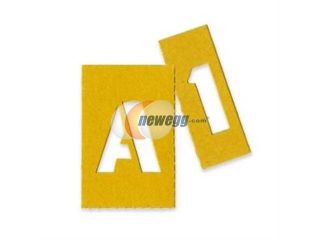 Chartpak CHA01550 Painting Stencil Numbers Letters  1in.  Yellow