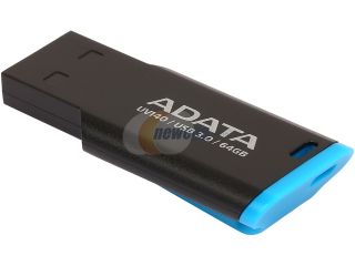 Open Box ADATA USA UV140 64GB USB 3.0 Flash Drive, Blue/Black (AUV140 64G RBE)