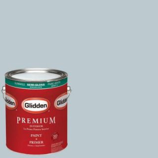 Glidden Premium 1 gal. #HDGCN32 Mild Wind Blue Semi Gloss Latex Interior Paint with Primer HDGCN32P 01S