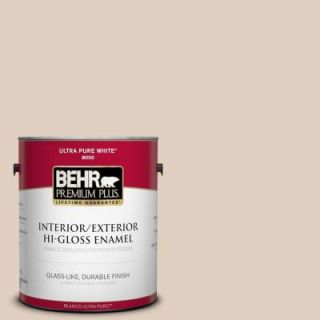 BEHR Premium Plus 1 gal. #N240 2 Adobe Sand Hi Gloss Enamel Interior/Exterior Paint 805001