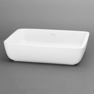 Ceramic Rectangle Vessel Bathroom Sink without Overflow