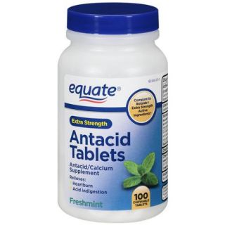 Equate Extra Strength Freshmint Antacid Chewable Tablets, 100ct