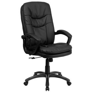 Flash Furniture High Back Leather Massaging Executive Chair with Arms