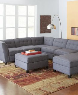 Harper Fabric Modular Living Room Furniture Collection with Sets
