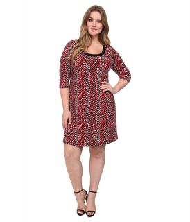 karen kane plus plus size painted chevron dress