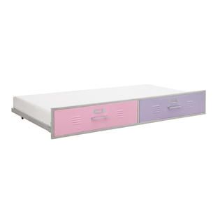 Dorel Home Furnishings Trundle for Junior Twin Silver Bed with Locker