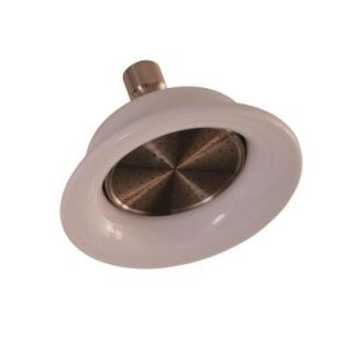Barclay Products Sunflower 1 Spray 6 1/4 in. Porcelain Ring Showerhead in Brushed Nickel 5590 SN