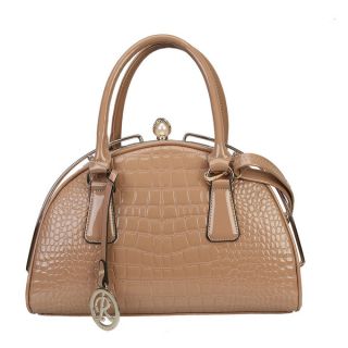Rimen & Co Patent Crocodile Embossed Handbag   Shopping