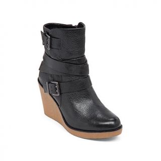 BCBGeneration "Finland" Leather Wedge Boot with Straps   7798390
