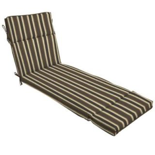 Hampton Bay Rea Stripe Outdoor Chaise Lounge Cushion FD04202A D9D1