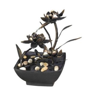 Jeco Inc. Cadono Metal Flower Tabletop Fountain