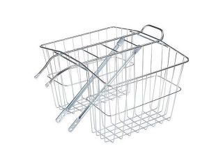 Wald #520 Rear Twin Bicycle Carrier Basket   Silver