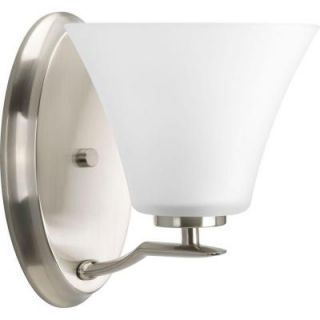 Progress Lighting Bravo Collection 1 Light Brushed Nickel Bath Light P2004 09