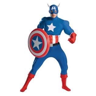 Men’s Captain America Rental Quality Halloween Costume Size XL