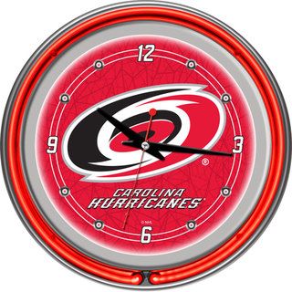 NHL Carolina Hurricanes Neon Clock