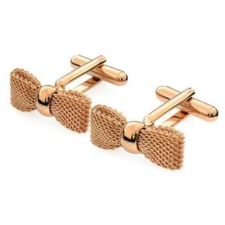 EJ Sutton Red Gold Plated Bow Tie Cuff Links (Israel)