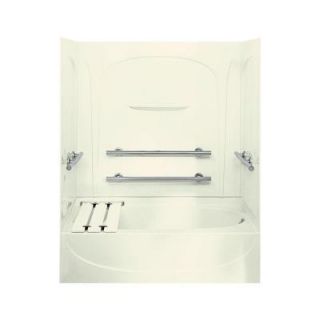 STERLING Acclaim 30 in. x 60 in. x 72 in. Standard Fit Bath and Shower Kit in Biscuit 71090125 96
