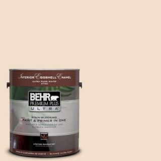 BEHR Premium Plus Ultra 1 gal. #OR W2 So Much Fawn Eggshell Enamel Interior Paint 275001