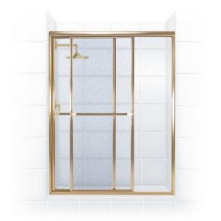 Coastal Shower Doors Paragon Series 50 in. x 70 in. Framed Sliding Shower Door with Towel Bar in Gold and Obscure Glass 1850.70G A