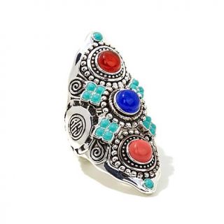 R.J. Graziano "Global" Multicolor Stone Knuckle Ring   7756962