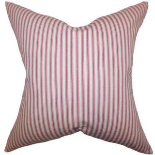 The Pillow Collection Ferebee Striped Cotton Throw Pillow