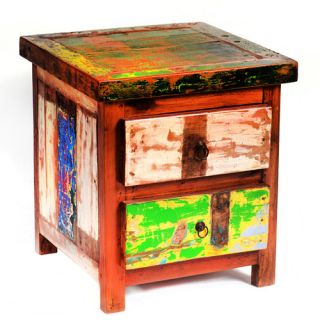 Go Fish Reclaimed Wood Side Table by EcoChic Lifestyles