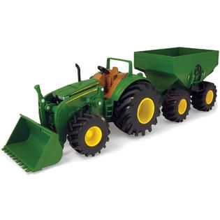 John Deere Kids Monster Treads Tractor with Wagon and Loader   Toys