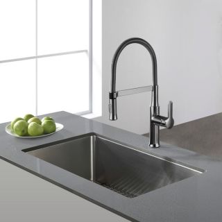 Kraus 30 inch Undermount Single Bowl Steel Kitchen Sink   11477701