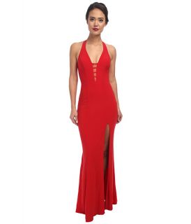 Faviana V Neck Chiffon Dress 7540 Red
