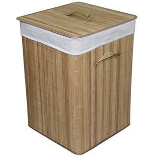 Honey Can Do HMP 01619 Bamboo Wicker Hamper with Lid   13729646