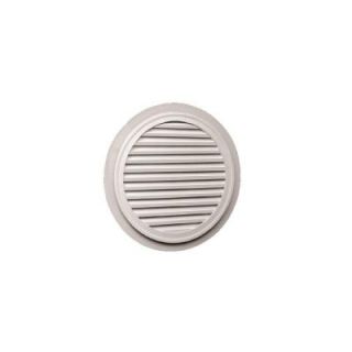 Fypon 32 in. x 32 in. x 1 5/8 in. Polyurethane Functional Round Louver Gable Vent with Flat Trim FRLV32 2F