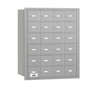 Salsbury Industries Aluminum USPS Access Rear Loading 4B Plus Horizontal Mailbox with 24A Doors 3624ARU
