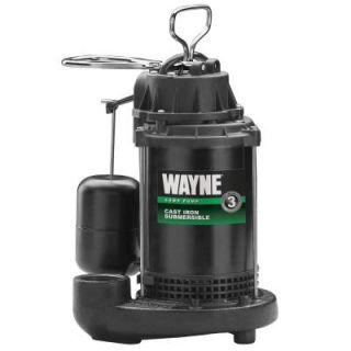 Wayne 1/2 HP Cast Iron Sump Pump with Vertical Float Switch CDU800