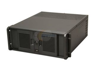 iStarUSA D 407PL Black Steel 4U Rackmount Compact Stylish Server Case 7 External 5.25" Drive Bays