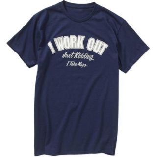 I Work Out Mens Graphic Tee, 2XL